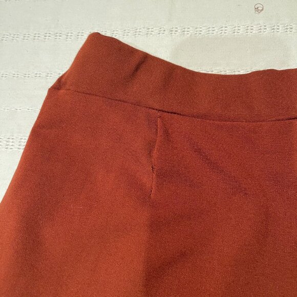 Orange brown skinny pants size L with fashion belt - Picture 6 of 7